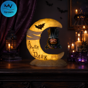 After Dark Hanging Bat Crescent Moon Halloween Night Light Figurine 2026 4 20 2