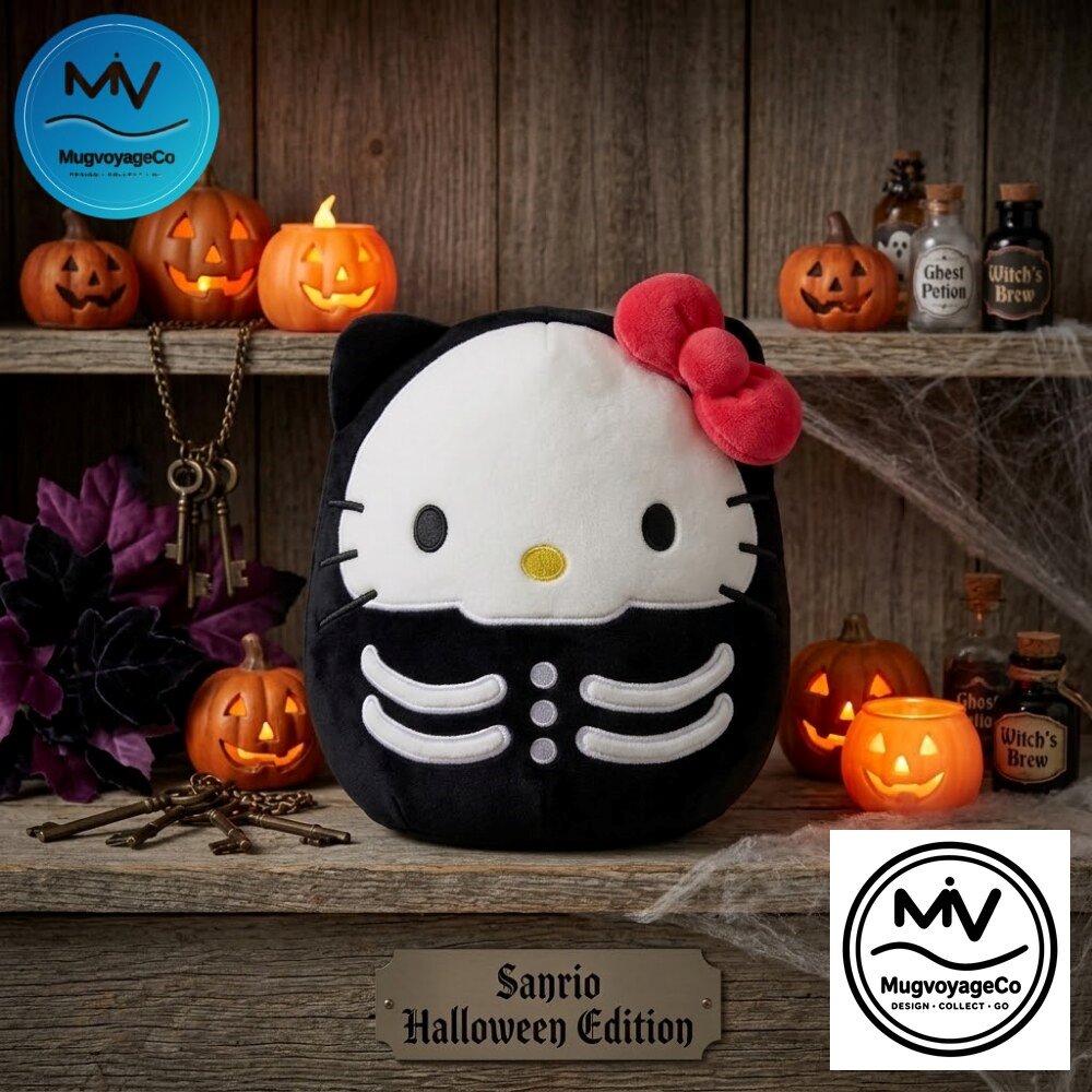 Sanrio x Hello Kitty Skeleton The Cat Squishmallows Plush Toy