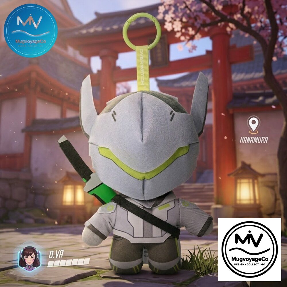 Overwatch Hero Plush Bag Charm Genji, Juno & Kiriko Keychain Overwatch Hero Plush Charm Keychain: Genji, Juno, Kiriko – image 2 of 4