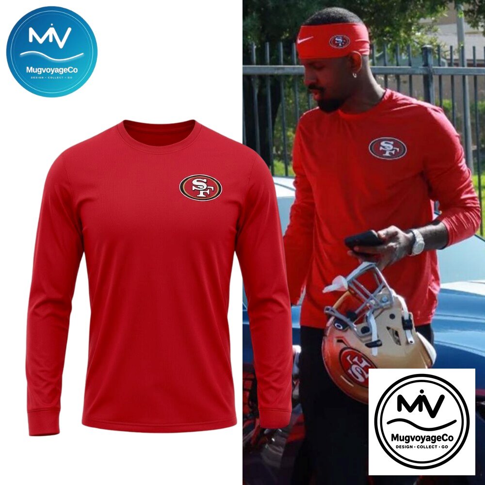 San Francisco 49ers Red Long Sleeve Practice TShirt 2026