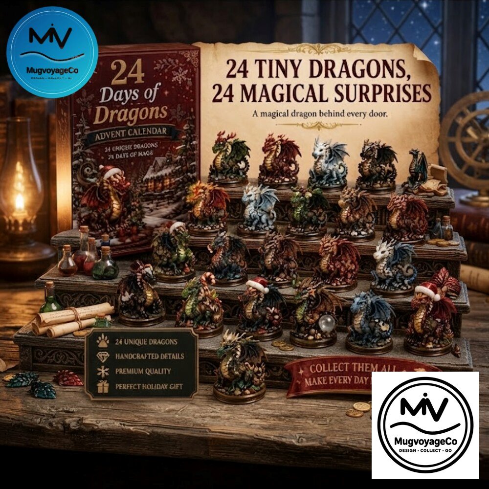 24 Days of Dragons Advent Calendar with 24 Tiny Dragon Figurines 2026