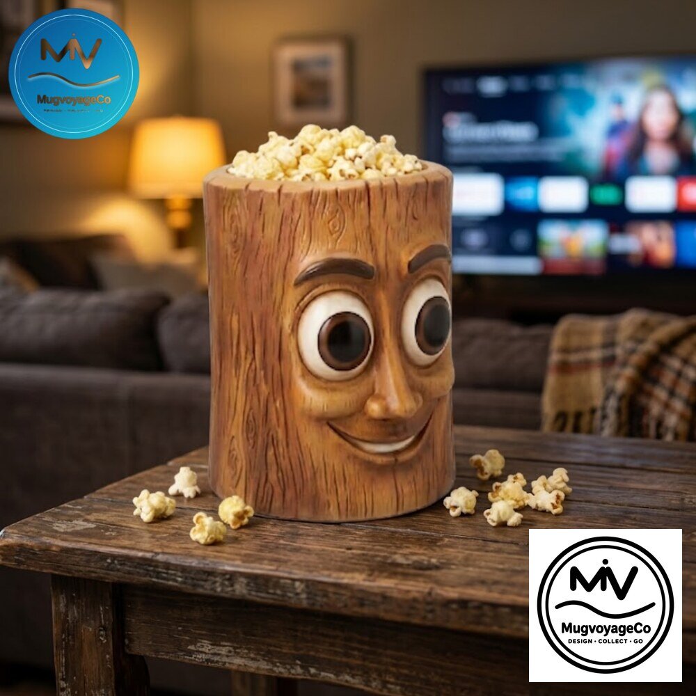 Tung Tung Tung Sahur Wooden Tree Trunk Face Character Movie Popcorn Bucket 2026