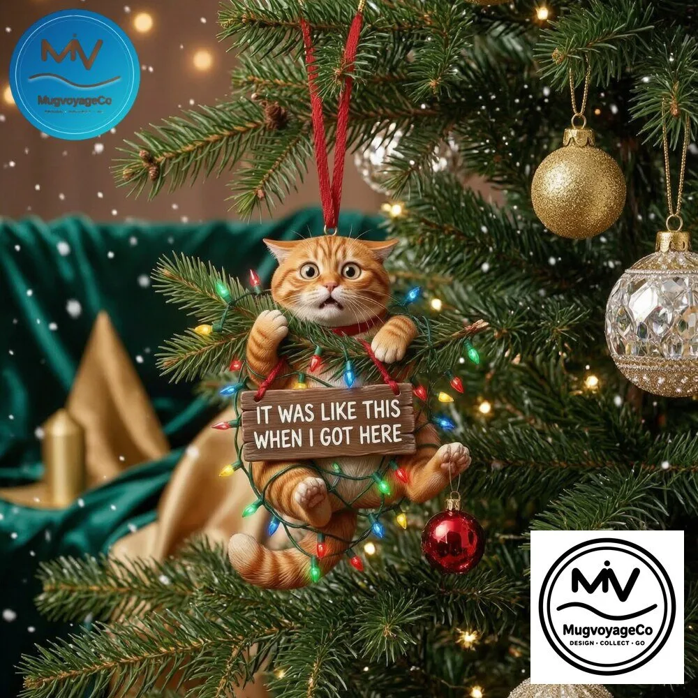Orange Tabby Cat Christmas Ornament 2026 3 Orange Tabby Cat Christmas Ornament 2026