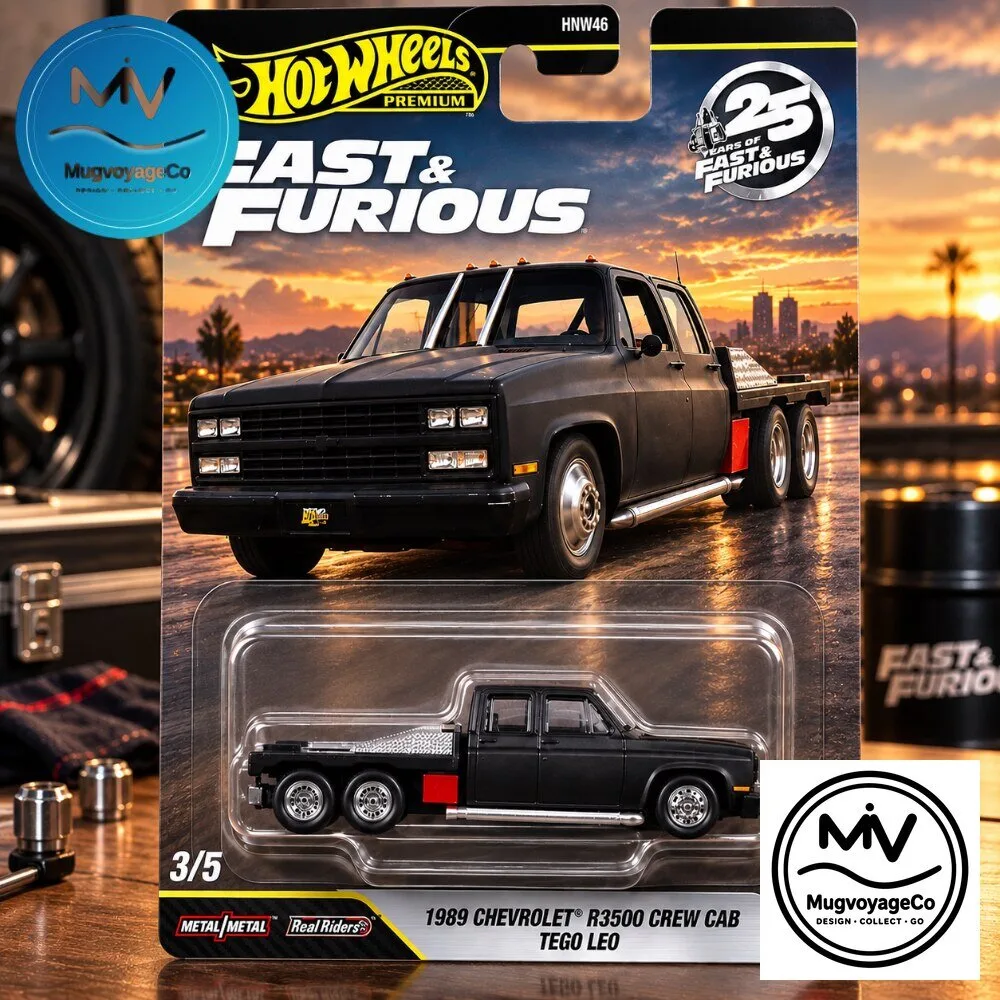 Hot Wheels Fast & Furious 1989 Chevrolet R3500 Crew Cab Tego Leo HNW46 Diecast Truck 6 Hot Wheels Fast & Furious 1989 Chevrolet R3500 Crew Cab Tego Leo HNW46 Diecast Truck