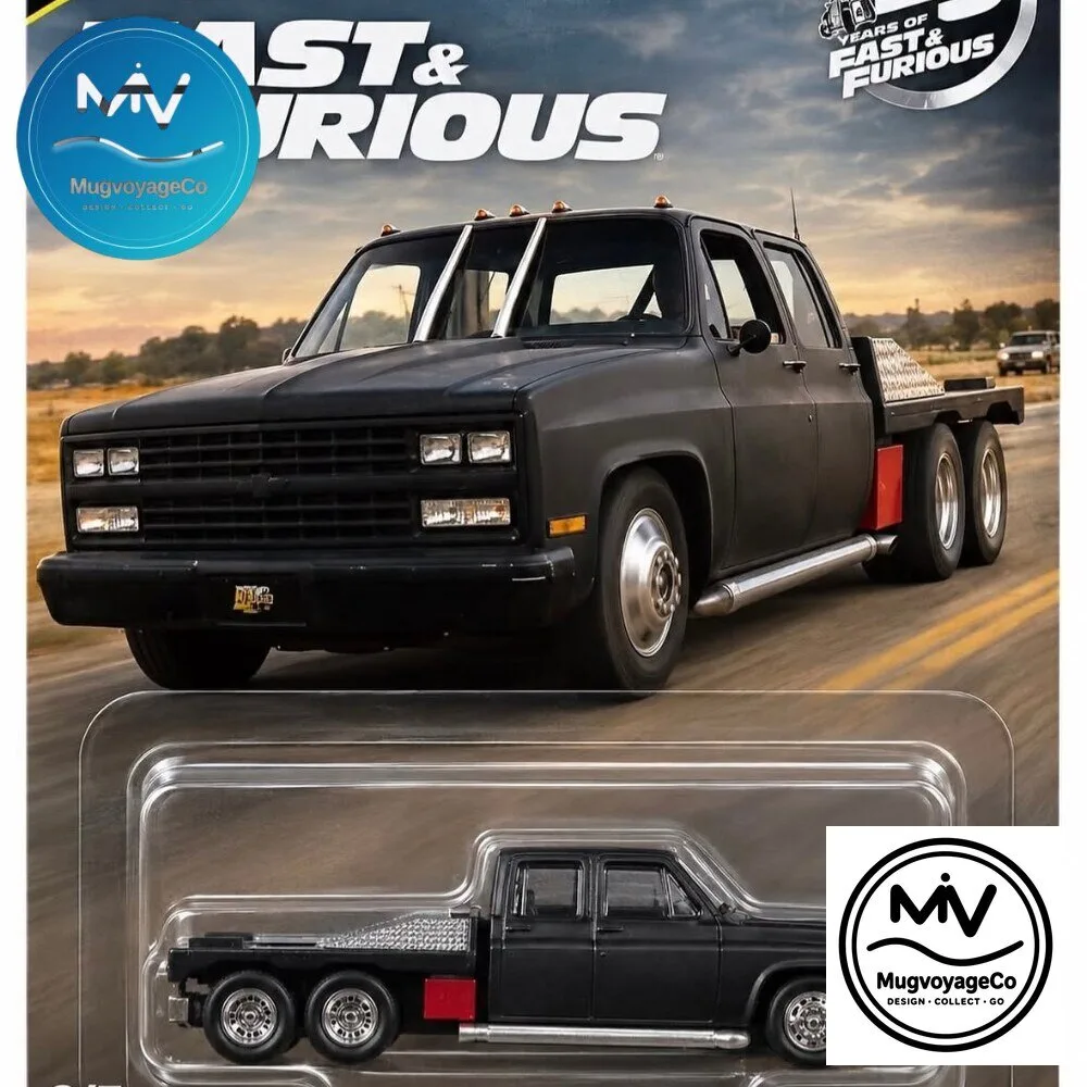 Hot Wheels Fast & Furious 1989 Chevrolet R3500 Crew Cab Tego Leo HNW46 Diecast Truck 7 Hot Wheels Fast & Furious 1989 Chevrolet R3500 Crew Cab Tego Leo HNW46 Diecast Truck
