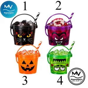 Halloween Spooky Character Mini Plastic Popcorn Buckets 2026